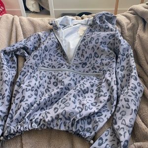 Cheetah print rain jacket